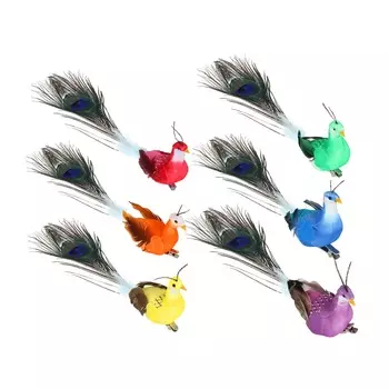 INBLOOM Птица на прищепке Павлин 18см, пенополистирол, перо