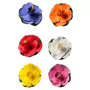 INBLOOM Роза декоративная для пруда, ПВХ, 10см, 6 цветов