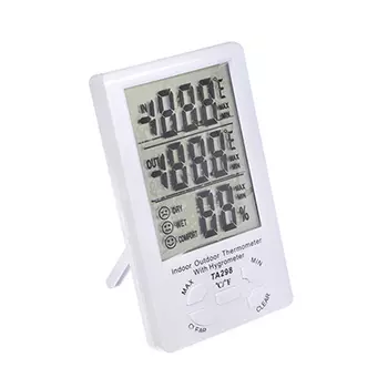 INBLOOM Термометр электронный, выносной датчик температуры, влажность, 15x9см, пластик, 1xAAA