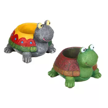 INBLOOM Зоокашпо Черепаха, полистоун, 12x10x11см