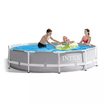 INTEX Бассейн каркасный призматический, от 6 лет, 305x76см, сталь, ПВХ, 26700NP