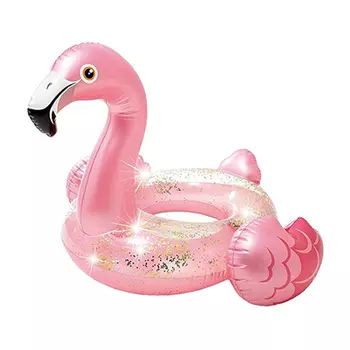 INTEX Фигурка надувная с глиттером в виде фламинго, от 9 лет, 99x89x71см, ПВХ, 56251NP