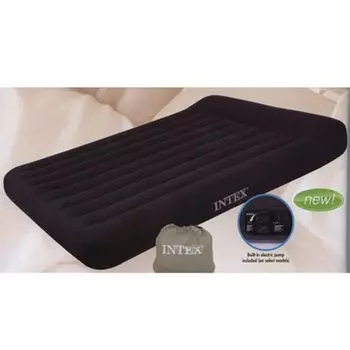 INTEX Кровать флок Pillow Rest Classic, 137x191x23см, встр.эл.насос, 66780
