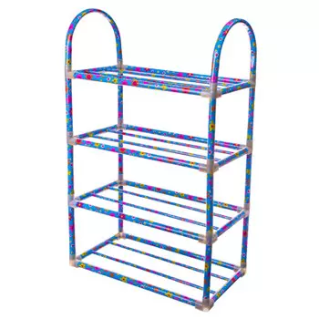 Этажерка для обуви, 4 полки, металл, пластик, 40x20x63см SH-1020, "Принт"