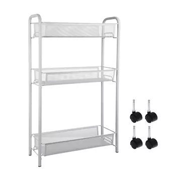 Этажерка на колесах "Ладья 1 К", 440х170х755 мм, металл, цвет серый, Э-321