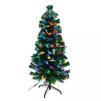 Ёлка напольная СНОУ БУМ 150 см, ПВХ, зеленая, оптоволокно LED