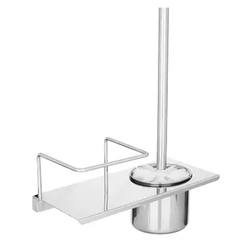 Ёрш для туалета настенный с полкой SonWelle Отель, хром