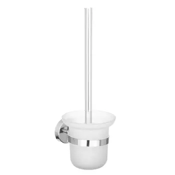 Ёрш для туалета настенный SonWelle, хром/стекло