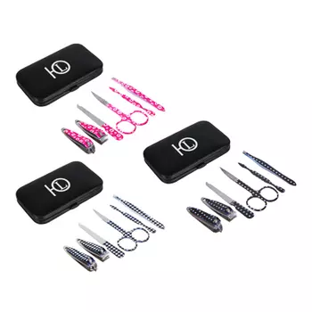 ЮниLook Набор маникюрный 6 предметов, сталь, металл, ПУ, 10,7х6см, 3 дизайна, ПР-21