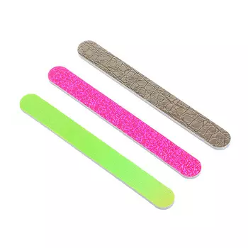 ЮниLook Пилка для ногтей полировочная овальная 320 грит, ЭВА, 17,8см, 3 дизайна