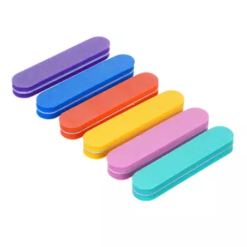 ЮниLook Пилка шлифовальная мини 100/180 грит, ЭВА, 9см, 6 цветов