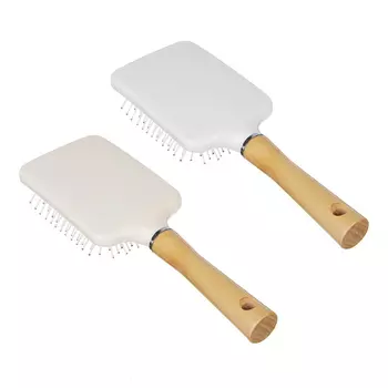 ЮниLook Расческа массажная Эко, пластик, дерево, 24,5х8см, 2 цвета