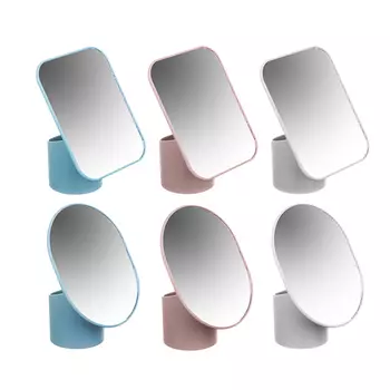 ЮниLook Зеркало настольное, пластик, стекло, 22x14,3см, 2 дизайна