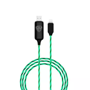 Кабель для зарядки BY Светящийся Type-C Ёлки , 1м, 2.4А, с LED подсветкой