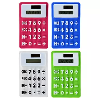 Калькулятор CLIP STUDIO 8-разрядный, гибкий с магнитом, 4 цвета