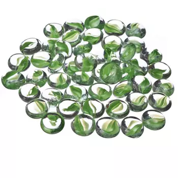 Камни декоративные 200гр, стекло, круглые, 4 цвета