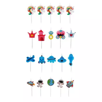 Капитан Весельчак Набор свечей фигурных, 5 шт, 10х8х2см, парафин, 533010/012/009, 4 вида