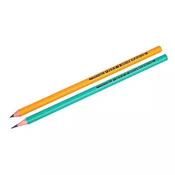 Карандаш чернографитный шестигранный, зеленый корпус