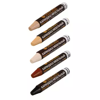 Карандаш мебельный, 6 гр., 5 цветов