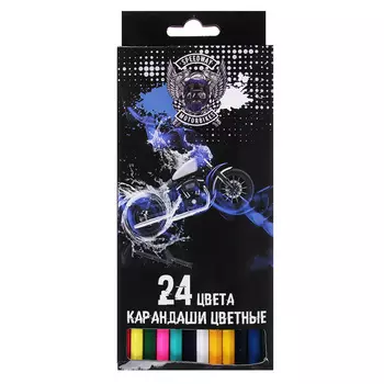 Карандаши Спидвей 24 цвета, шестигранные заточенные