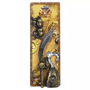 Карнавальный набор пирата с крюком СНОУ БУМ 19х53 см, пластик