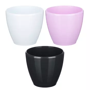 Кашпо ДЕКО ТВИН 1,5л, пластик, автополив, цвет антрацит, белый, лаванда