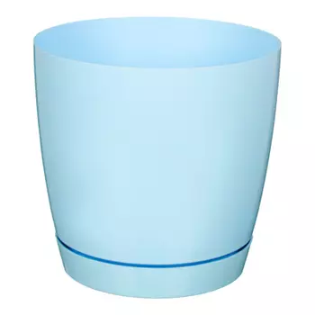 Кашпо ФРЕЗИЯ 2, светло-голубой 3л, пластик
