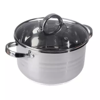 Кастрюля 22х12,5см, 4,0л, со стекл. крышкой (промо)