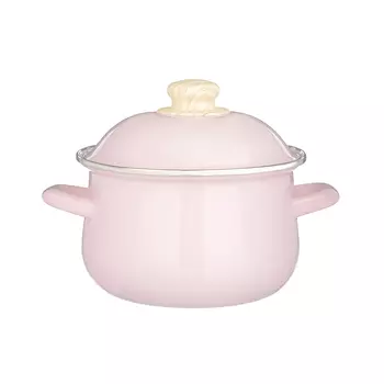 Кастрюля 2,0 л VETTA Глянец, эмалированная, розовый