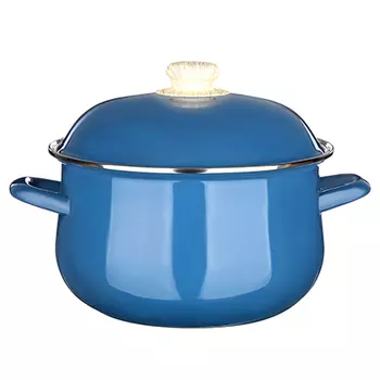 Кастрюля 3,6 л VETTA Глянец, эмалированная, синий