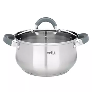 Кастрюля 3,6 л VETTA Вена, со стеклянной крышкой, индукция