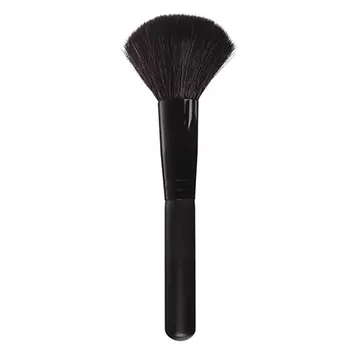 Кисть для нанесения пудры, дерево, синтетич.нейлон, 15см, черный, 26905-2