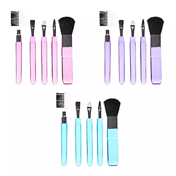 Кисти для макияжа ЮниLook, 5 шт, ворс нейлон, 11 см