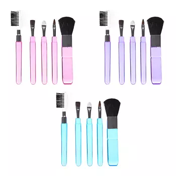 Кисти для макияжа ЮниLook, 5 шт, ворс нейлон, 11 см