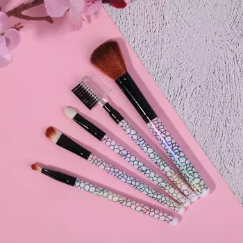 Кисти для макияжа ЮниLook, 5 шт, ворс нейлон, 16 см