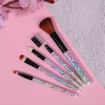 Кисти для макияжа ЮниLook, 5 шт, ворс нейлон, 16 см