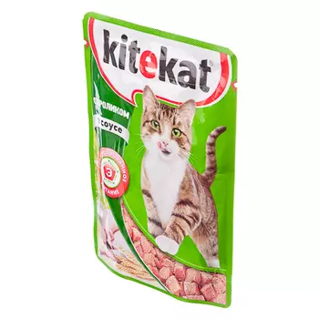 KITEKAT Корм для кошек влажный 85г "Кролик в соусе"