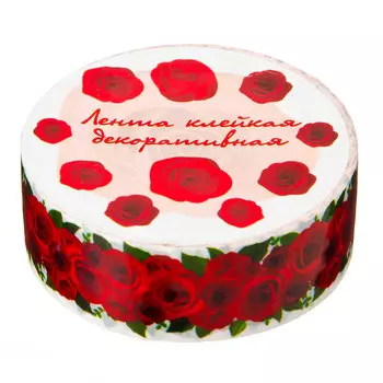 Клейкая лента с принтом, ПВХ, 1,8х100см, арт.24А