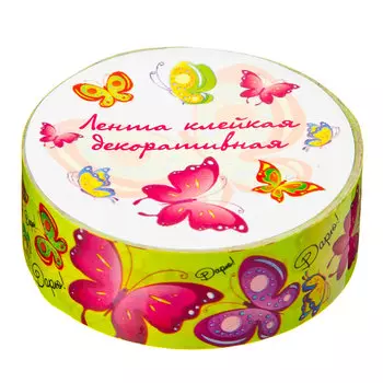 Клейкая лента с принтом, ПВХ, 1,8х100см, арт.25А