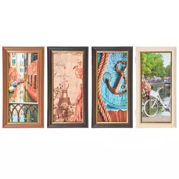 Ключница закрытая, на 3 крючка, МДФ, 15х30х5см, 4 дизайна