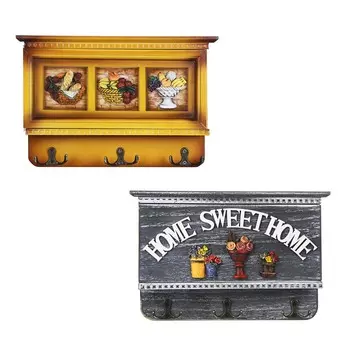 Ключница закрытая с крючками, (7 крючков), МДФ, металл, 2 вида, 19х26,5х5,5, арт.1107-7