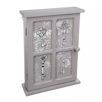 Ключница закрытого типа, МДФ, на 6 крючков, 27,7х20х6см