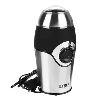 Кофемолка LEBEN 200 Вт, загрузка 50 гр, металл, покрытие soft touch 286-028