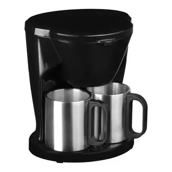 Кофеварка капельная LEBEN 500Вт, две металлические чашки 0,3л 286-025