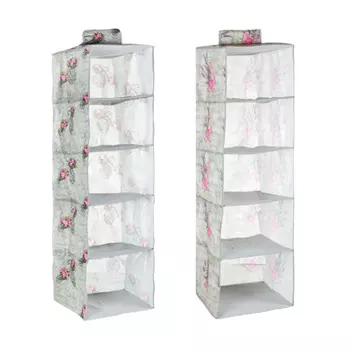 Кофр подвесной на штангу VETTA "Прованс", 5 секции, 30x30x100 см, спанбонд влагостойкий, 2 дизайна