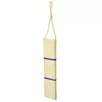 Когтеточка, подвесная, прямая, МДФ, сизаль, 10х45 см