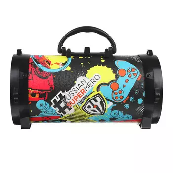 Колонка беспроводная FORZA, цвет хаки, 25см, 1200 мач, Micro-SD, USB, AUX, FM