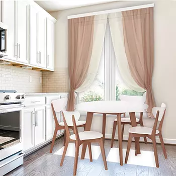 Комплект штор для кухни, 250х160 см "Лидия", 5 цветов, ПЭ