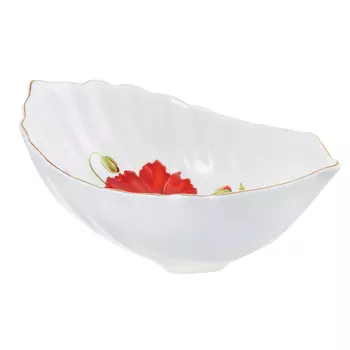 Конфетница, костяной фарфор, 20х12х7 см, MILLIMI "Маки"