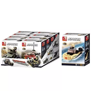 Конструктор для мальчиков SLUBAN, пластик, 6+, 8 дизайнов, Ар-M38-B0587, 265-390